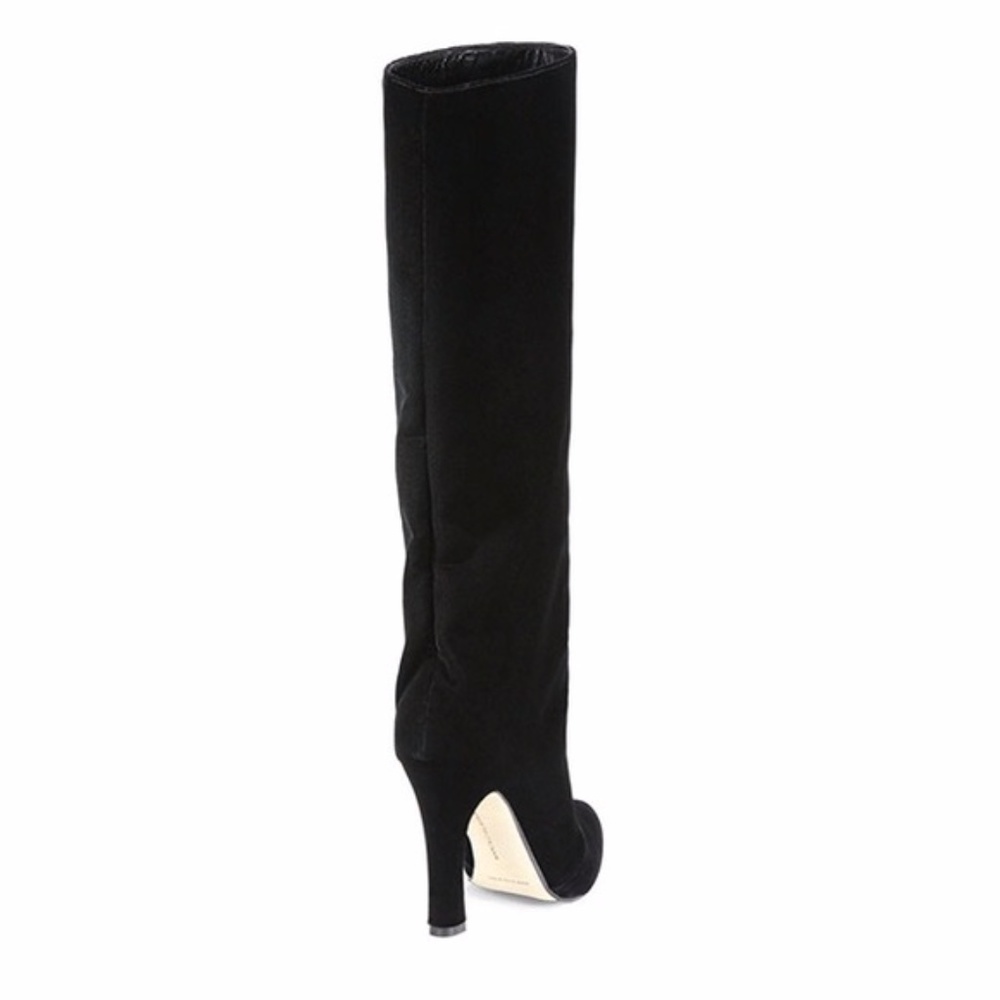 NEW Manolo Blahnik Khomo 105 Tall Velvet Boots - Picture 3 of 8